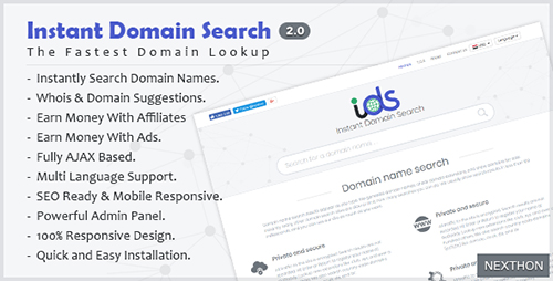 اسکریپت جستجوی دامنه Instant Domain Search Script نسخه 2.0