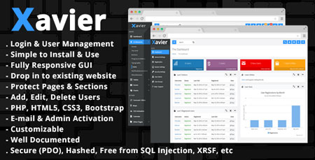 اسکریپت ورود و عضویت و مدیریت کاربران Xavier نسخه 2.4