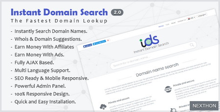اسکریپت جستجوگر دامنه Instant Domain Search نسخه 2.0