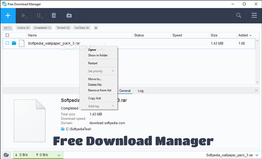 نرم افزار مدیریت دانلود (برای ویندوز) - Free Download Manager 5.1.28 Windows