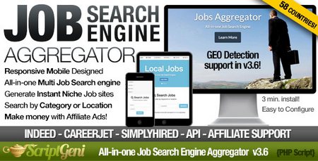 اسکریپت موتور جستجوی مشاغل Instant Job Search Engine Aggregator