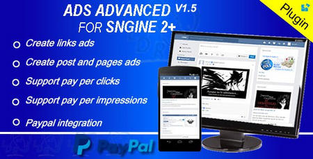 افزونه مدیریت تبلیغات Ads Advanced برای Sngine