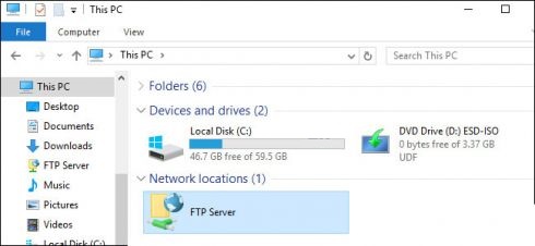 آموزش اتصال به FTP بدون نرم افزار در ویندوز 10