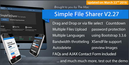اسکریپت اشتراک گذاری فایل Simple File Sharer نسخه 2.27