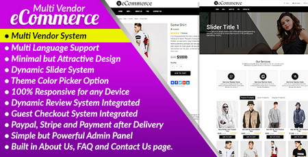 اسکریپت فروشگاه ساز و چند فروشندگی E-Commerce PRO
