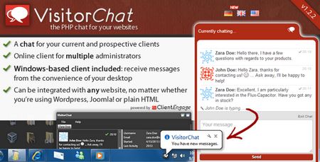 اسکریپت چت و پشتیبانی آنلاین مشتری VisitorChat نسخه 1.2.2