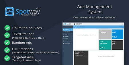 اسکریپت مدیریت تبلیغات و آگهی SpotWay نسخه 2.0
