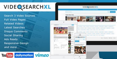 اسکریپت موتور جستجو ویدئو با چندین منبع VideoSearchXL