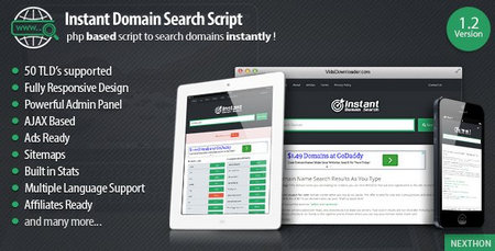 اسکریپت پیشرفته جستجوگر دامنه Instant Domain Search Script