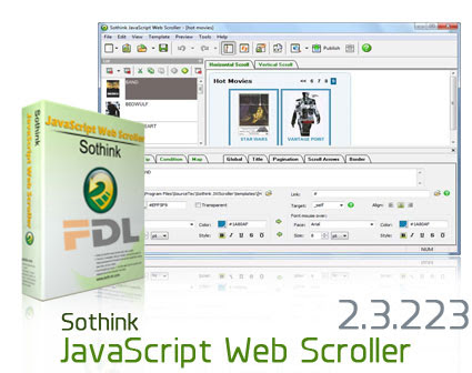 ساخت اسکرول وب کاربردی و جذاب - Sothink JavaScript Web Scroller 2.3.223